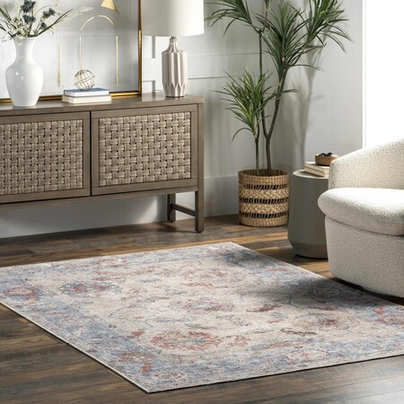 Nuloom Delana Persian Floral Machine Washable Area Rug 5ft 3in x 8ft KFZM02A-508